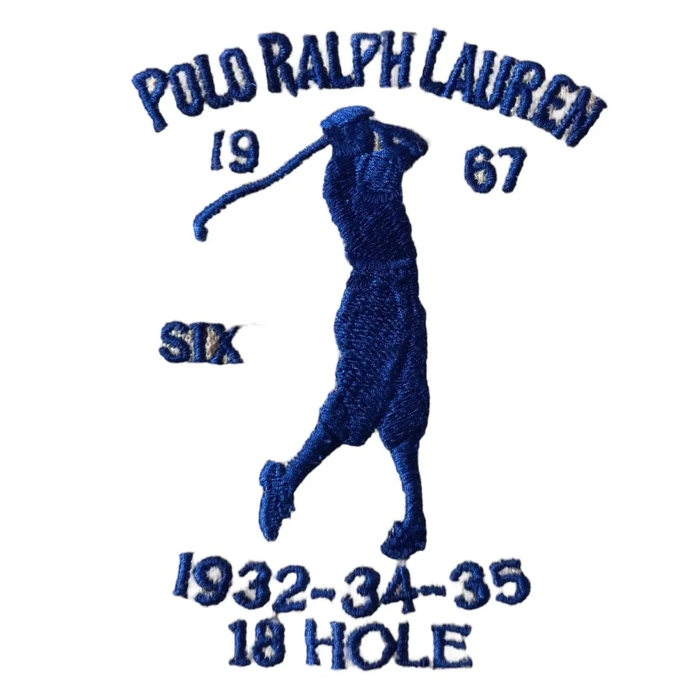Vintage Polo Ralph Lauren Shirt Sixth Flight 18 Hole Golf Yellow Men's‎ Large